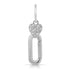 Pave Diamond Heart Charm Clip Holder Enhancer