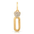 Pave Diamond Heart Charm Clip Holder Enhancer