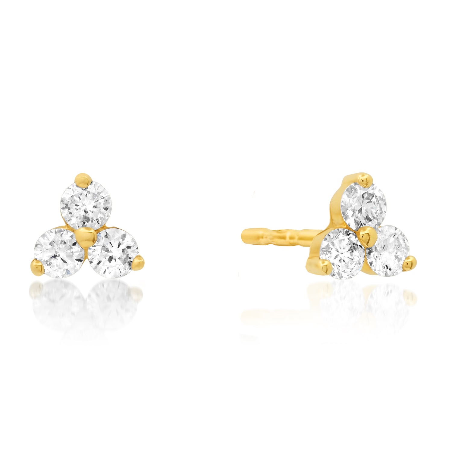 Diamond Trio Stud Earrings