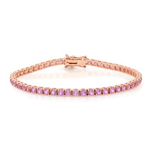 One of a Kind Pink Sapphire Tennis Bracelet