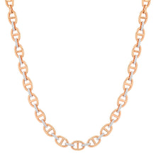 Gold & Diamond Mariner Link Chain Necklace