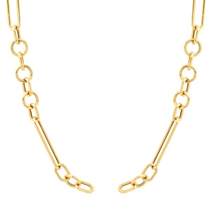 Open Front In the Mix Link Chain Necklace