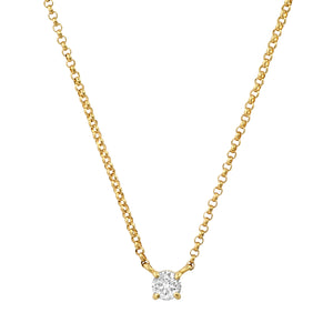 Delicate Diamond Solo Shape Necklace