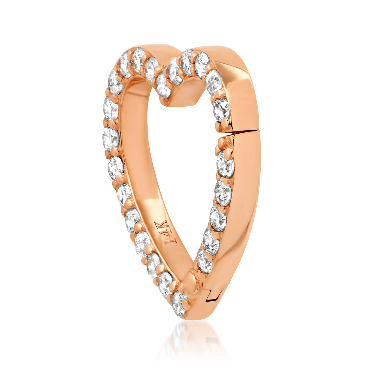 Diamond Heart Charm Clip Holder Enhancer