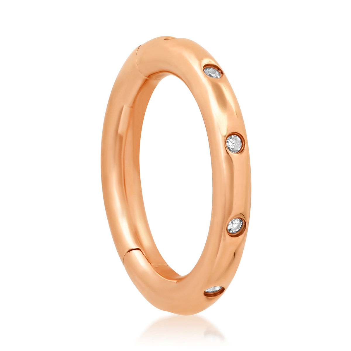 Round Medium Diamond Tube Charm Clip Holder Enhancer
