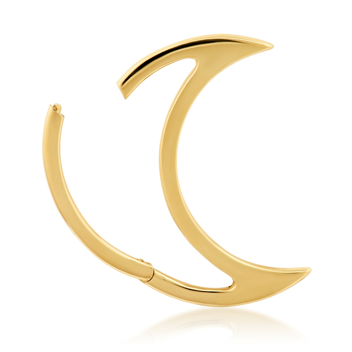 High Polish Crescent Moon Charm Clip Holder Enhancer