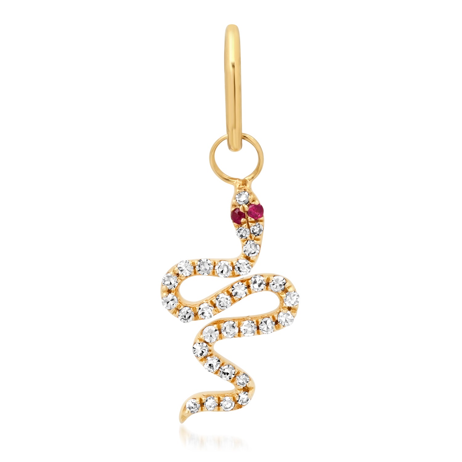 Diamond and Ruby Slither Snake charm