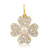 Diamond and Pearl Lucky Four Leaf Clover Charm