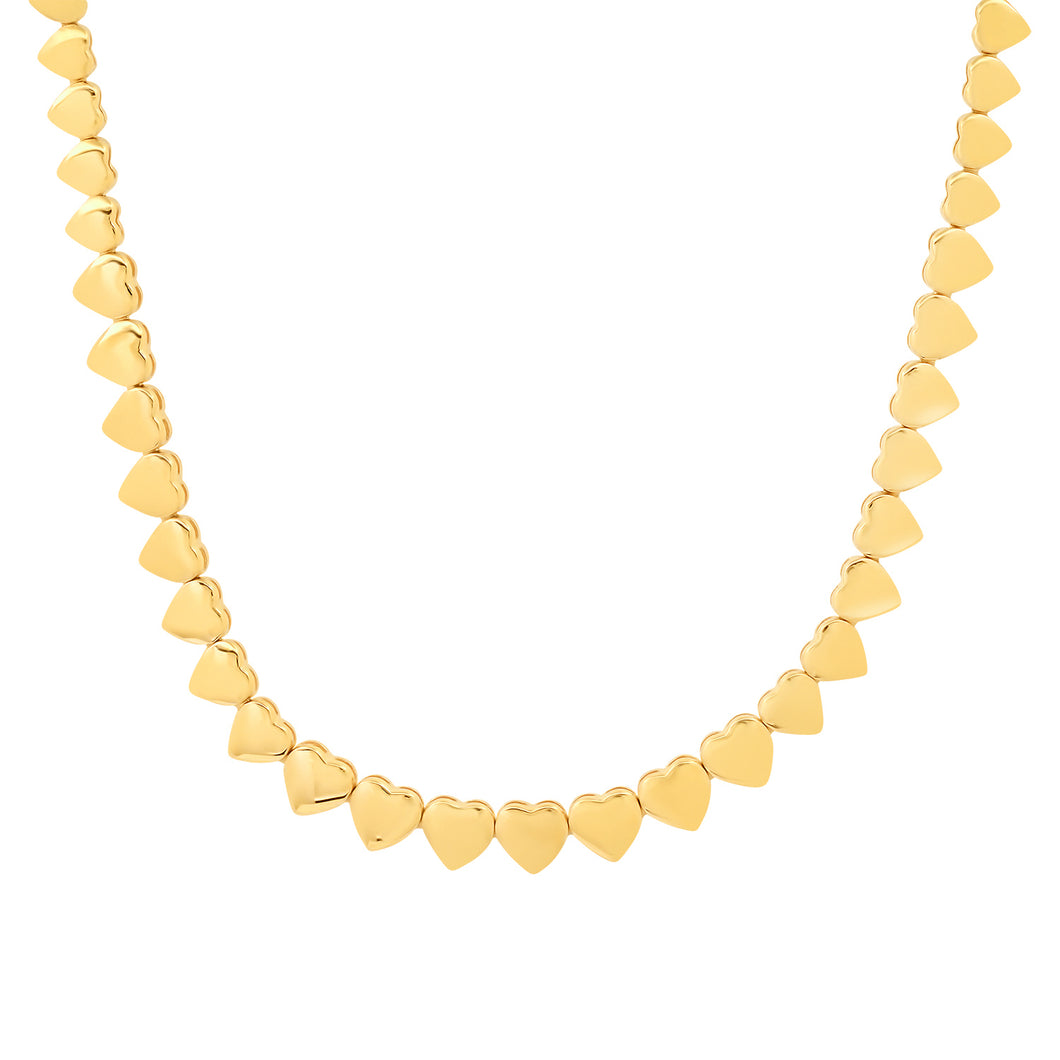 Classic Gold Heart Collar Necklace