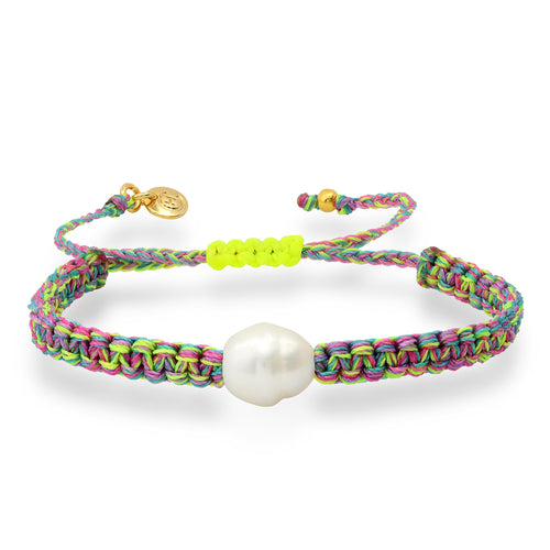 Summertime Multi Colored Bracelet with Pearl 