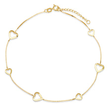 Open Hearts Gold Anklet