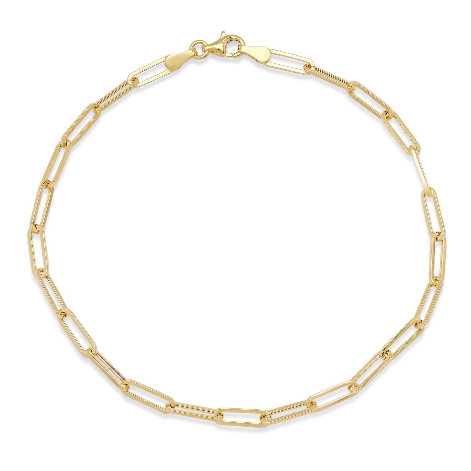 Gold Paperclip Link Anklet