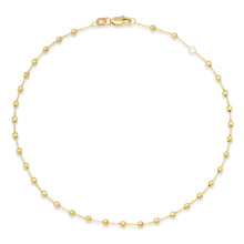 Faceted Gold Ball Anklet