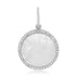 Small Black or White Mother of Pearl Coin Charm with Diamond Frame