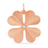 Clover Fluted Sunshine Charm with Diamond Center