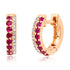 Diamond and Gemstone Huggie Hoop Earrings