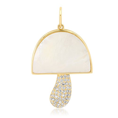 Malachite or Mother of Pearl Diamond Mushroom