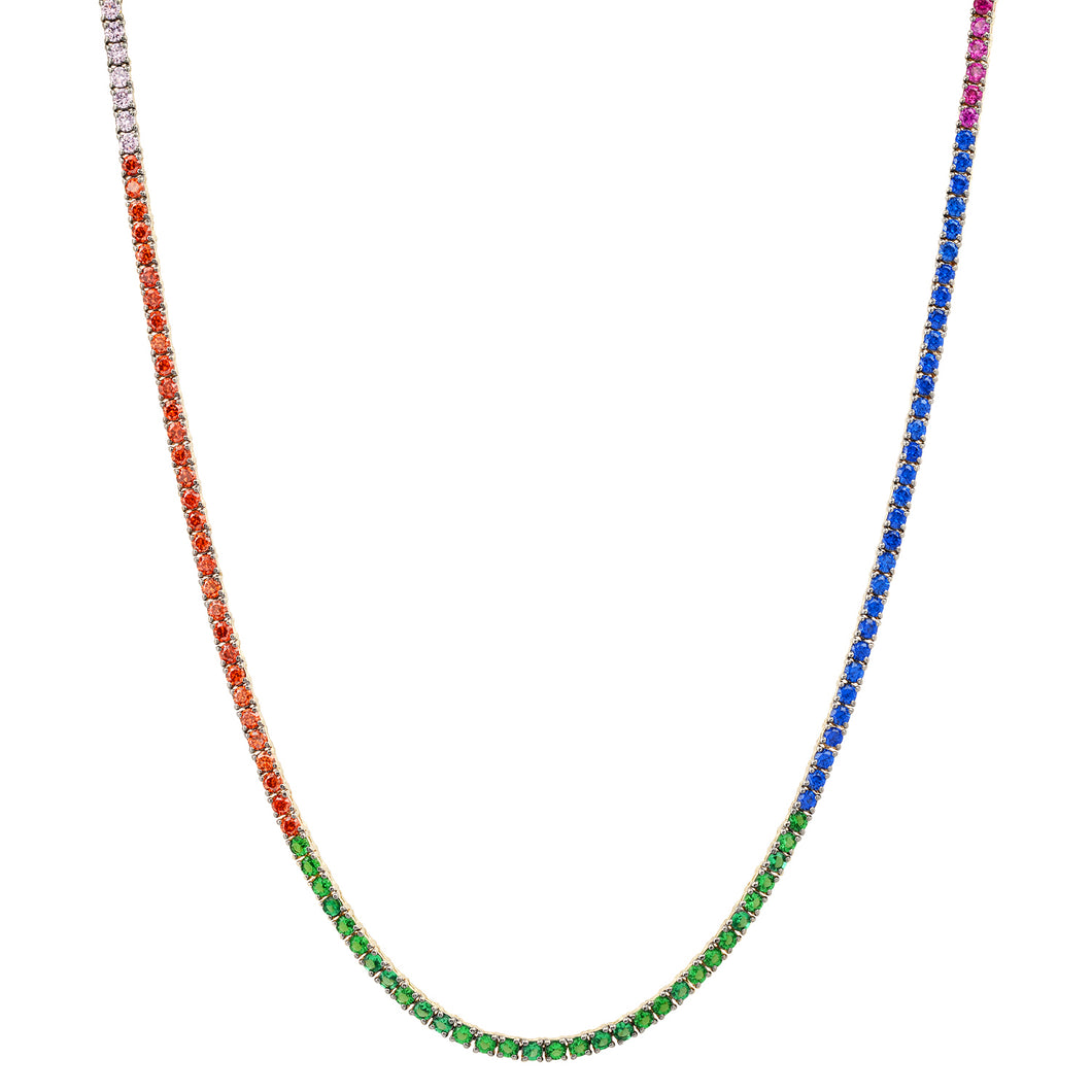 Multi Color Tennis Necklace