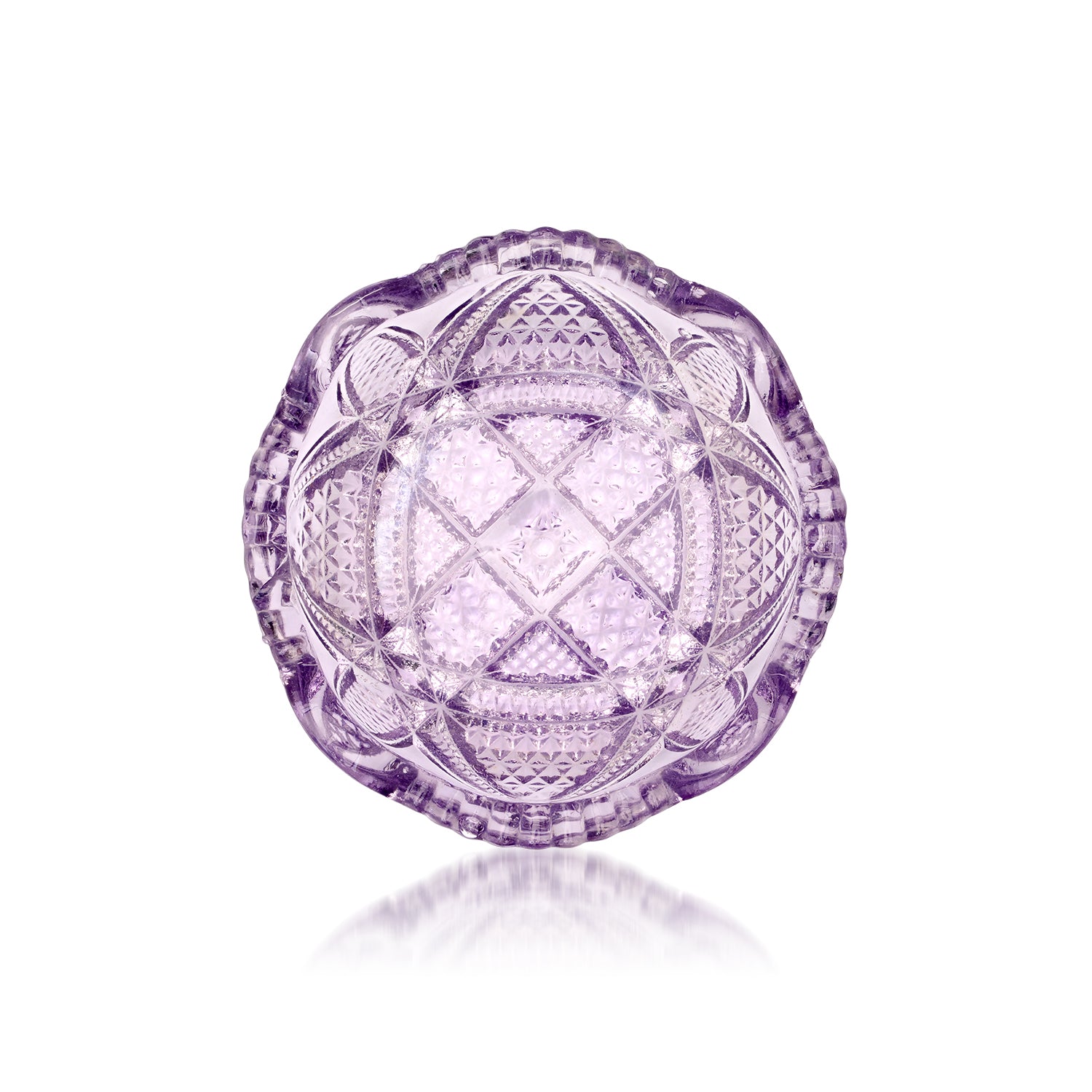 Vintage Medium Purple Glass Jewelry Dish