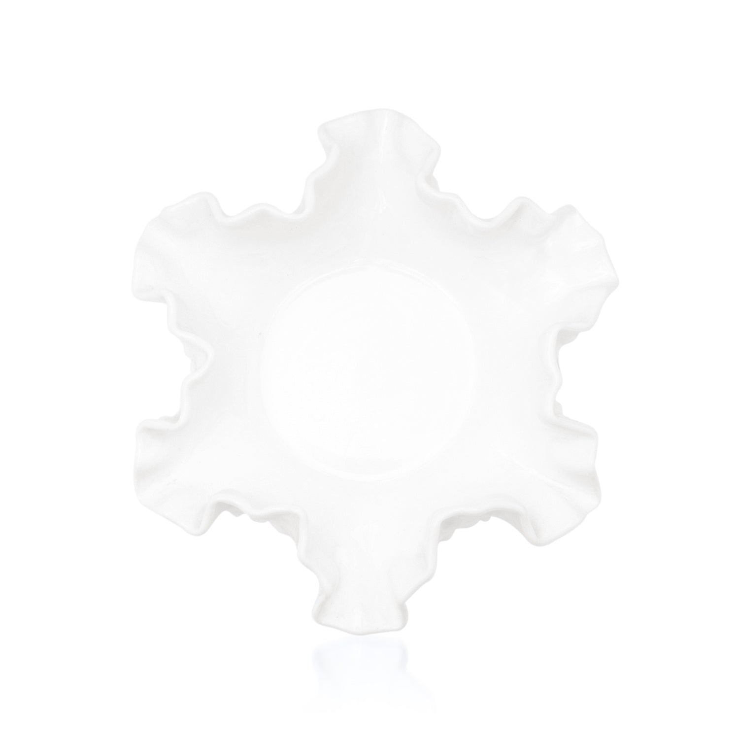 Vintage Medium Milk Glass Hobnail Jewelry Dish