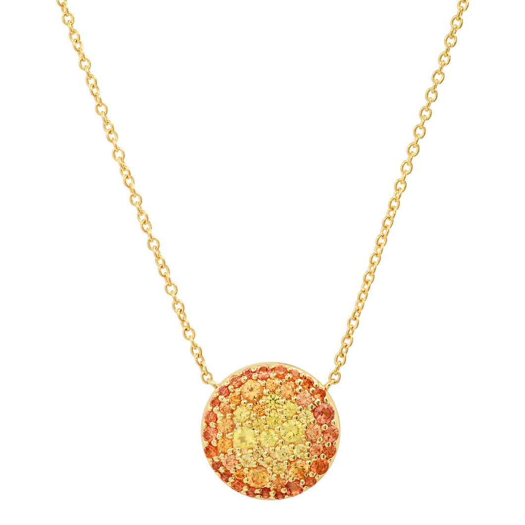Ombré Sapphire Sunburst Necklace