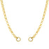 Open Front Round Rolo Link Chain Necklace
