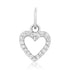 Mini Diamond Open Heart Pendant Charm