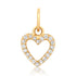 Mini Diamond Open Heart Pendant Charm