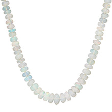 Graduated Faceted Ethiopian Opal Beaded Necklace