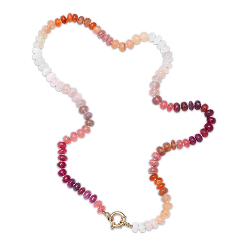 Sunset Rainbow Semiprecious Beaded Necklace