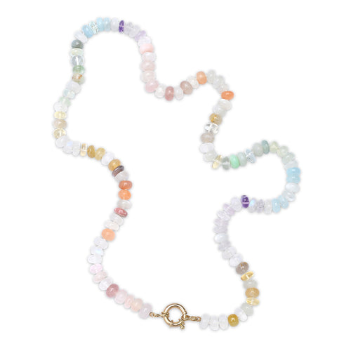 Barely There Rainbow Semiprecious Beaded Necklace