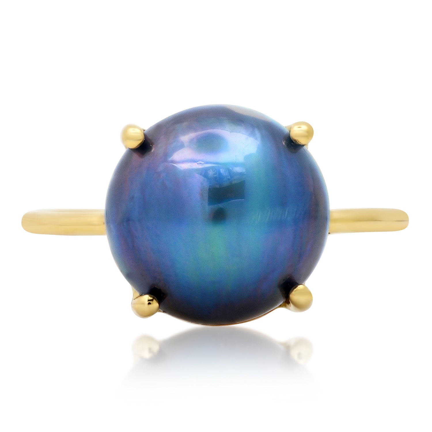 Round Black Pearl Ring