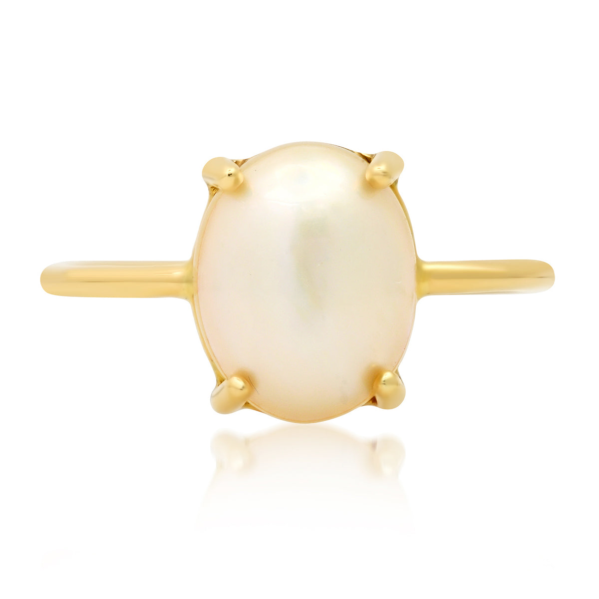 Small Circle or Oval Pearl Ring
