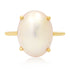 Large Oval White Pearl Ring