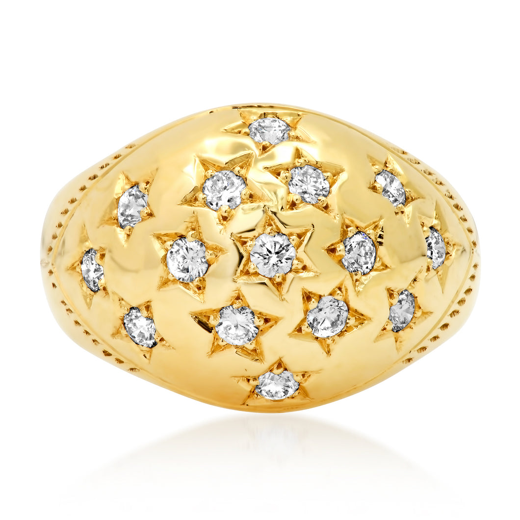 Bomb Star Rings Bombe Starburst Diamond Dome Ring – Milestones by Ashleigh Bergman