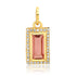 One of a Kind Pink Tourmaline and Diamond Bar Charm