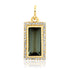 One of a Kind Green Tourmaline and Diamond Bar Charm