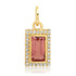 One of a Kind Pink Tourmaline and Diamond Bar Charm