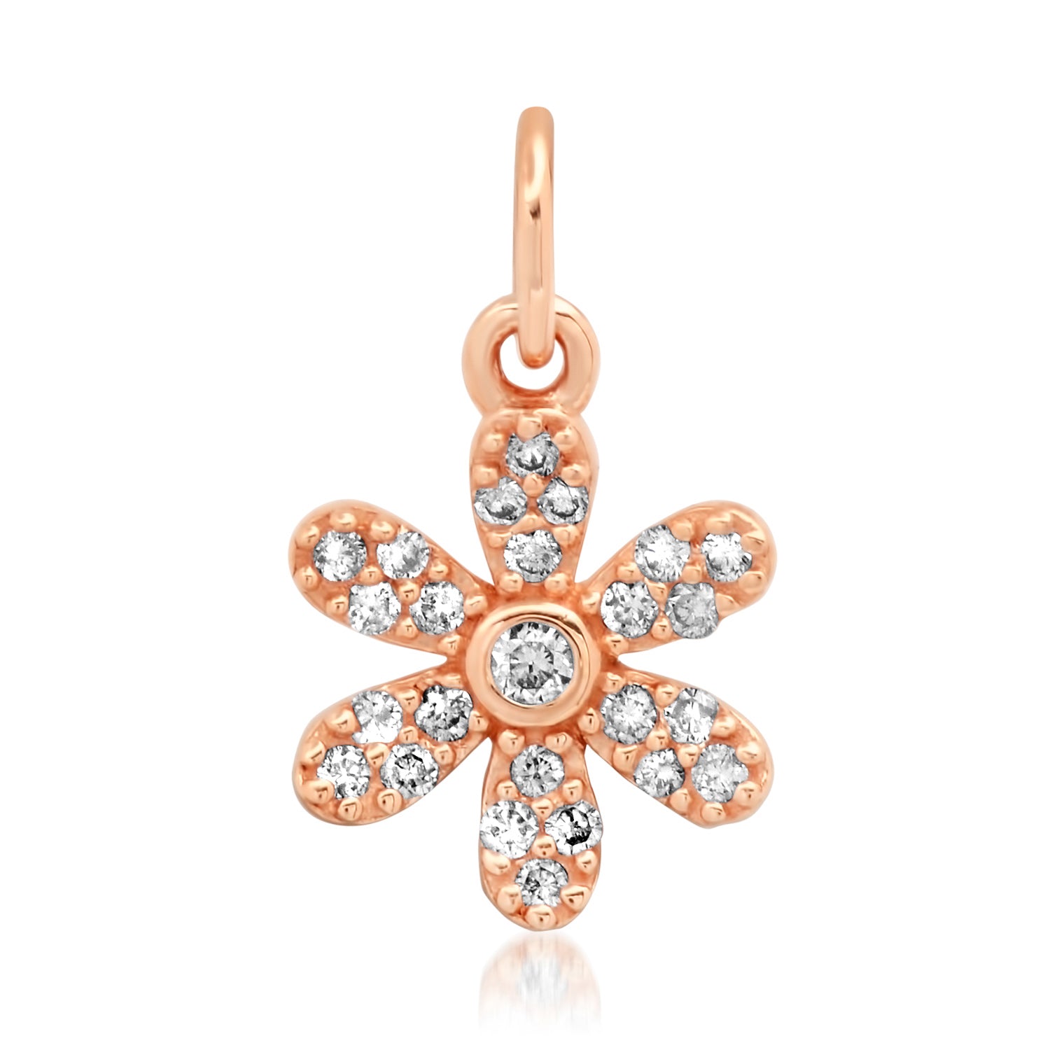Petite Diamond Daisy Flower Charm