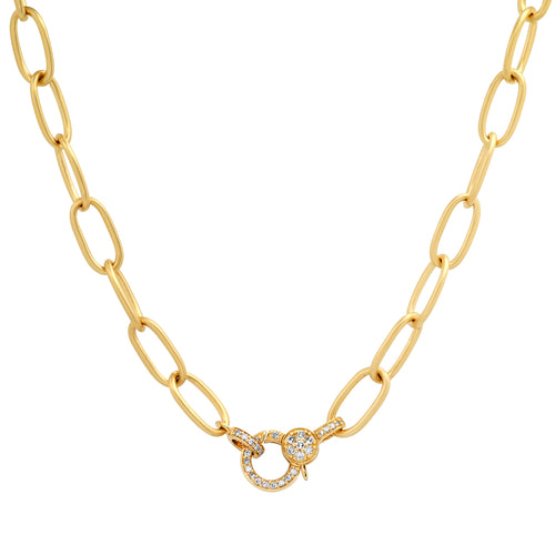 The Ultimate Oval Link Gold Chain with Diamond Clasp