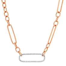 Asymmetrical Chain Necklace with Jumbo Diamond Link