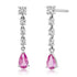 Pear Shaped Pink Sapphire & Diamond Drop Earrings
