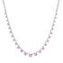 Graduated Pink Sapphire Bezel Set Necklace