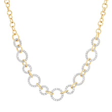 Deco Diamond Circles Charm Necklace