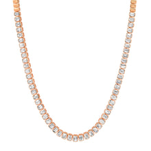 Emerald Cut Diamonds Half Tennis Necklace