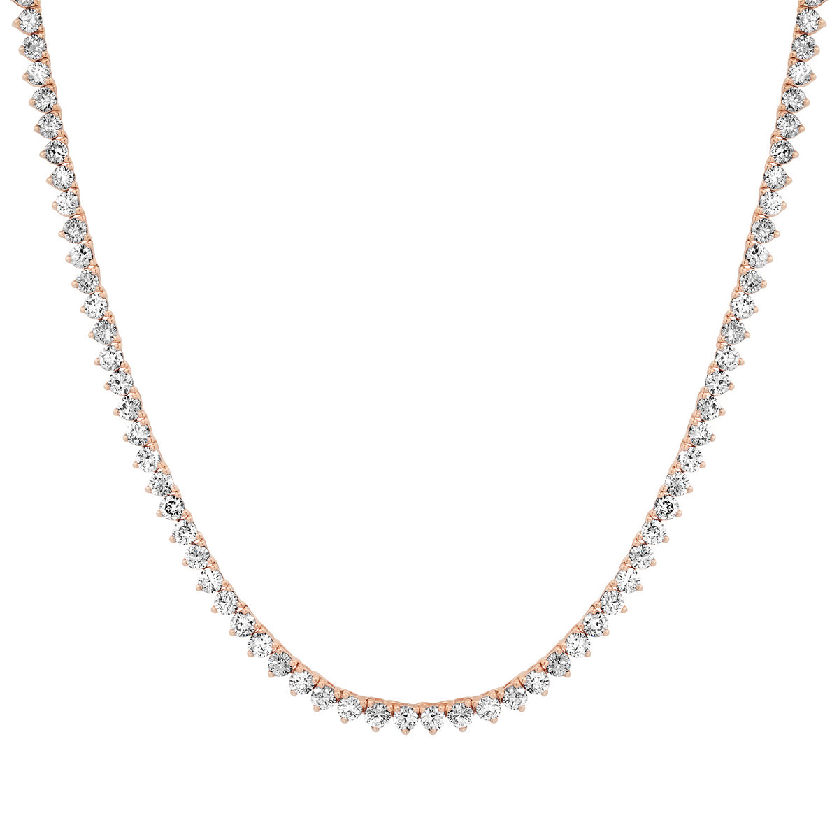 Delicate Diamond Riviera Tennis Necklace