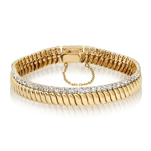 Gold & Diamond Cobra Tennis Bracelet