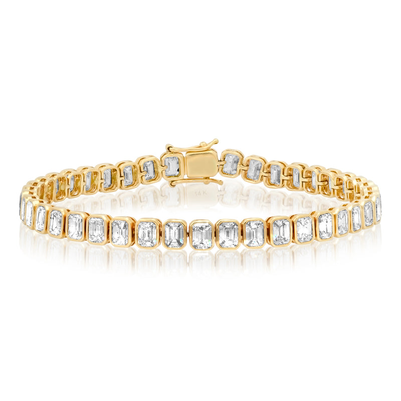 Diamond Pavé and Bezel Personalized Initial Bracelet – Ashley