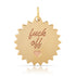Fuck Off Gold Coin with Scalloped Edge & Heart