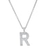 Diamond Puffy Initial Necklace